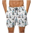 thumbnail image 1 of ZCFZJW Board Shorts Mens Quick Dry Swim Trunks with Pockets Funny Printed Summer Drawstring Elastic Waist Bathing Suit for Men Swimwear Surf No Liner Multicolor#07 XXL, 1 of 4