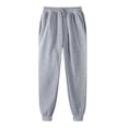 thumbnail image 1 of ZCFZJW Men's Fleece Sweatpants Sherpa Lined Leggings Winter Warm Drawstring Lounge Athletic Cotton Pants with Pockets(Z#01-Gray,XXXXXL), 1 of 3
