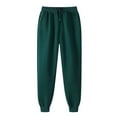 thumbnail image 1 of ZCFZJW Men's Fleece Sweatpants Sherpa Lined Leggings Winter Warm Drawstring Lounge Athletic Cotton Pants with Pockets(Z#01-Green,L), 1 of 3