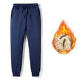 thumbnail image 1 of ZCFZJW Men's Winter Warm Fleece Sherpa Lined Sweatpants Active Thermal Track Jogger Pants with Pockets Plush Thickened Leggings Trousers(Blue,M), 1 of 6