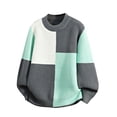 thumbnail image 1 of ZCFZJW Color Block Sweaters for Men Big and Tall Regular Fit Casual Long Sleeve Basic Cable Knit Crew Neck Pullover Trendy Fall Winter Thick Thermal Warm Knitwear Tops Gray XXL, 1 of 9