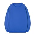 thumbnail image 1 of ZCFZJW Crewneck Sweatshirts for Men Fall Long Sleeve Basic Athletic T-Shirts Solid Color Pullover Tops Loose Oversized Baggy Sweatshirt Blue XL, 1 of 7