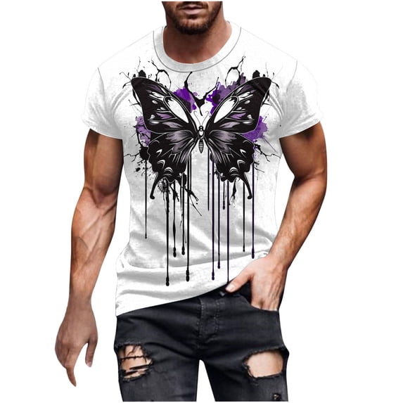 ZCFZJW Cute 3D Animal Print T-Shirts for Men Lightweight Casual Summer Short Sleeve Round Neck Graphic Tees Shrit Tops Trendy Holiday Outfit Clothes 2024 Multicolor#08 XXXL