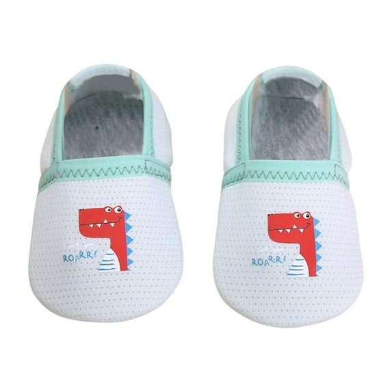 ZCFZJW Cute Cartoon Pattern Baby Floor Socks Summer Toddler Kids Boys Girls Anti-Slip Slipper Shoes Home Indoor Soft Soled Shoes Socks Z03-Green 12-18 Months