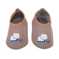 thumbnail image 1 of ZCFZJW Cute Cartoon Pattern Baby Floor Socks Summer Toddler Kids Boys Girls Anti-Slip Slipper Shoes Home Indoor Soft Soled Shoes Socks Z04-Coffee 6-12 Months, 1 of 3