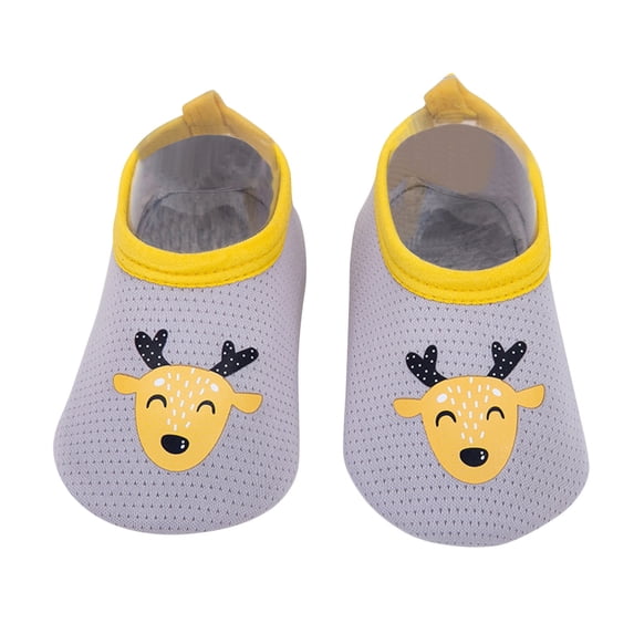ZCFZJW Cute Cartoon Pattern Baby Floor Socks Summer Toddler Kids Boys Girls Anti-Slip Slipper Shoes Home Indoor Soft Soled Shoes Socks Z04-Gray 6-12 Months