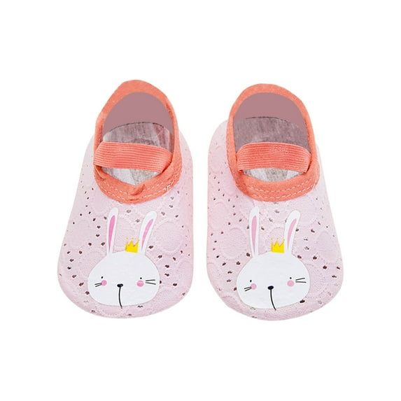 ZCFZJW Cute Cartoon Pattern Baby Floor Socks Summer Toddler Kids Boys Girls Anti-Slip Slipper Shoes Home Indoor Soft Soled Shoes Socks Z05-Pink 12-18 Months