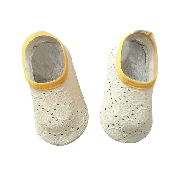 ZCFZJW Cute Cartoon Pattern Baby Floor Socks Summer Toddler Kids Boys Girls Anti-Slip Slipper Shoes Home Indoor Soft Soled Shoes Socks Z07-Yellow 3-4 Years