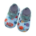 thumbnail image 1 of ZCFZJW Cute Cartoon Pattern Baby Floor Socks Summer Toddler Kids Boys Girls Anti-Slip Slipper Shoes Home Indoor Soft Soled Shoes Socks Z09-Sky Blue 12-18 Months, 1 of 4