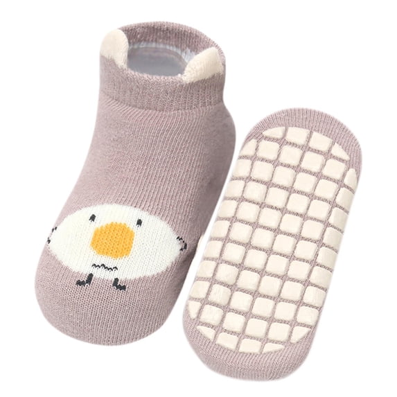 ZCFZJW Cute Cartoon Pattern Baby Floor Socks Summer Toddler Kids Boys Girls Anti-Slip Slipper Shoes Home Indoor Soft Soled Shoes Socks Z11-Purple 3-5 Years