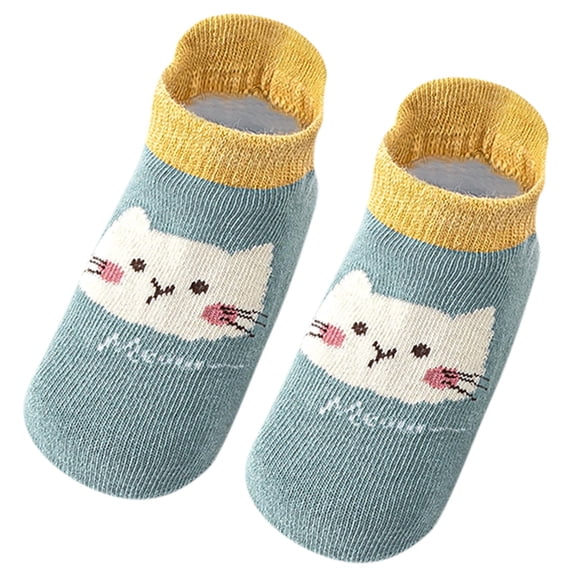 ZCFZJW Cute Cartoon Pattern Baby Floor Socks Summer Toddler Kids Boys Girls Anti-Slip Slipper Shoes Home Indoor Soft Soled Shoes Socks Z12-Green 3-5 Years