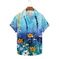 thumbnail image 1 of ZCFZJW Cute Summer Tops for Men Big and Tall Regular Fit Casual Floral Pattern Print Summer Beach Hawaiian Shirts Trendy Button Down Graphic Tees Shirt Multicolor XXXXXL, 1 of 5