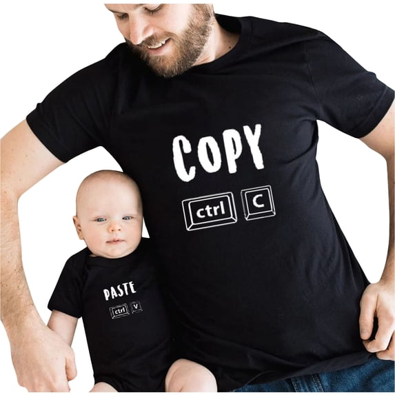 ZCFZJW Daddy & Me Family Matching Outfit Funny Letters Print Summer Short Sleeve Graphic Dad T-Shirts Tops and Cute Baby Rompers Trendy Father's Day Holiday Gift Parent-Child Set #06 Daddy-XXL