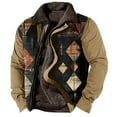 thumbnail image 1 of ZCFZJW Ethnic Aztec Fleece Jackets for Men Fashion Casual Western Vintage Sherpa Jacket Fall Winter Plush Thick Warm Country Cowboy Coat XXXL, 1 of 2
