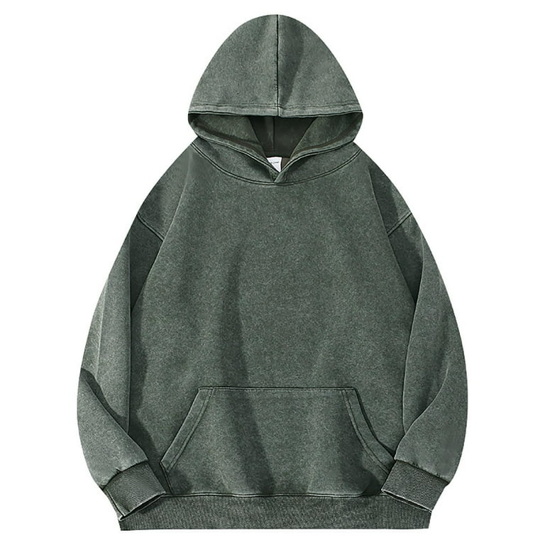 ジャケット・アウター WASHI POLYESTER HIGH DENSITY CLOTH HOODE KEEPSHOWING Men's Vintage Acid Wash Zip Up Oversized Hoodi