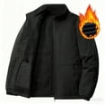 thumbnail image 1 of ZCFZJW Full Zip up Sherpa Jackets for Men Big and Tall Regular Fit Casual Long Sleeve Thermal Outwear Coat Heavyweight Plush Thick Warm Stand Collar Jacket with Zipper Pockets Black XL, 1 of 4