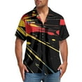 thumbnail image 1 of ZCFZJW Halloween Shirts for Men Big and Tall Regular Fit Casual Short Sleeve Button Down Beach Hawaiian T-Shirts Trendy Holiday Vacation Tees Tops Black#04 XXXL, 1 of 5