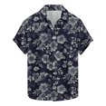thumbnail image 1 of ZCFZJW Hawaiian Shirt for Men Regular Fit Short Sleeve Button Down Shirt Men Casual Summer Tropical Floral Printed Beach Aloha Shirts for Men Hawaii Party Multicolor#14 L, 1 of 5