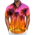 thumbnail image 1 of ZCFZJW Hawaiian Shirts for Men Regular Fit Casual Summer Tropical Palm Tree Print Short Sleeve Graphic T-Shirts Trendy Holiday Vacation Beach Tops Multicolor#04 XL, 1 of 4