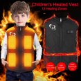 thumbnail image 1 of ZCFZJW Heated Jacket Heated Vest for Kids Boy Girls, Sleeveless Lightweight USB Rechargeable Thick Warm Windproof Full Zip Up Down Jacket, Battery Not Included(Black#51,8-9 Years), 1 of 11