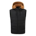 thumbnail image 1 of ZCFZJW Heated Vest for Men, Winter Hooded Heated Vests Outerwear for Men, Lightweight USB Electric Heated Clothing Vest with Dual Control 15 Heating Zones(Battery Pack Not Included) Brown L, 1 of 7