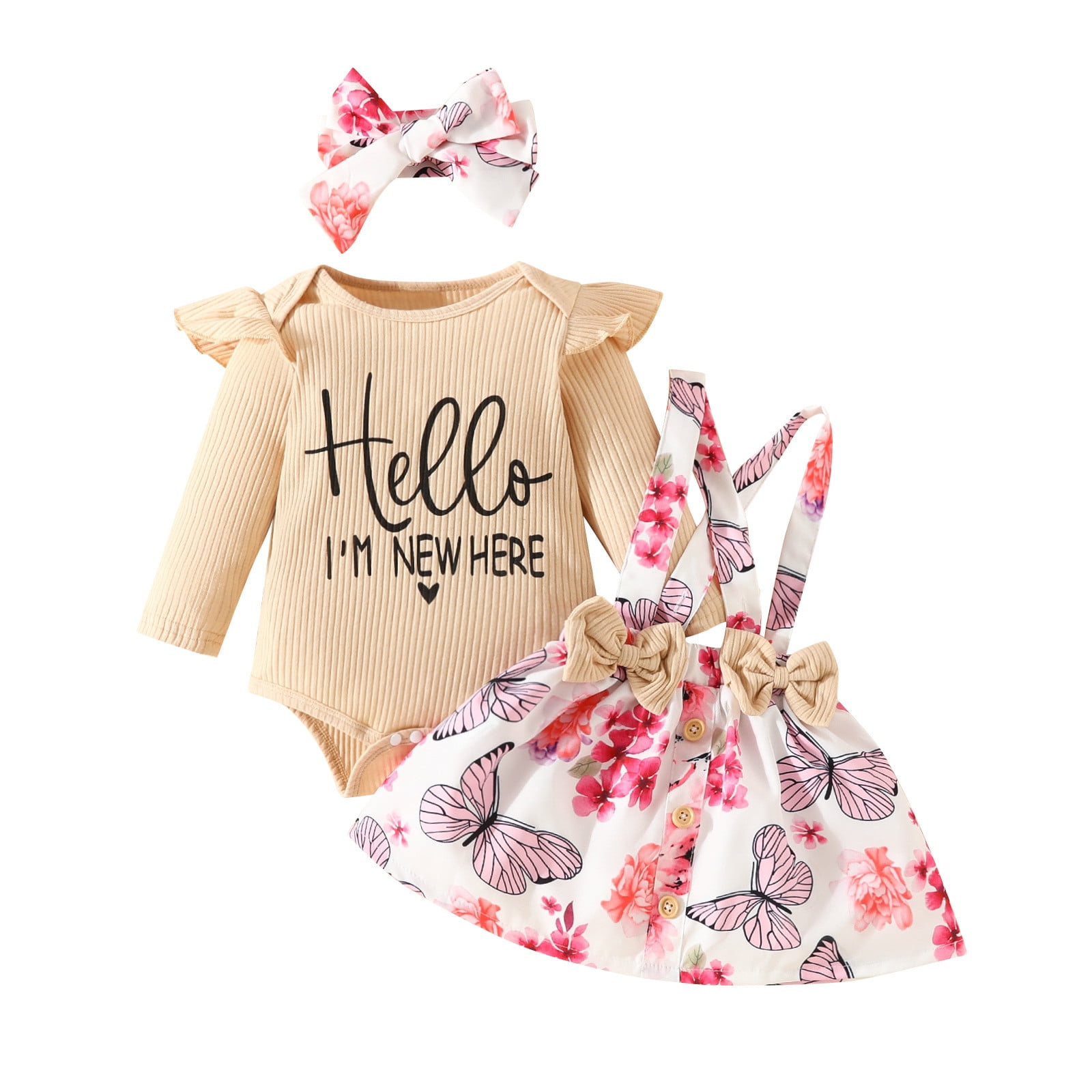 ZCFZJW Hello, I'm New Here Toddler Baby Boys Girls 3 Piece Outfits ...