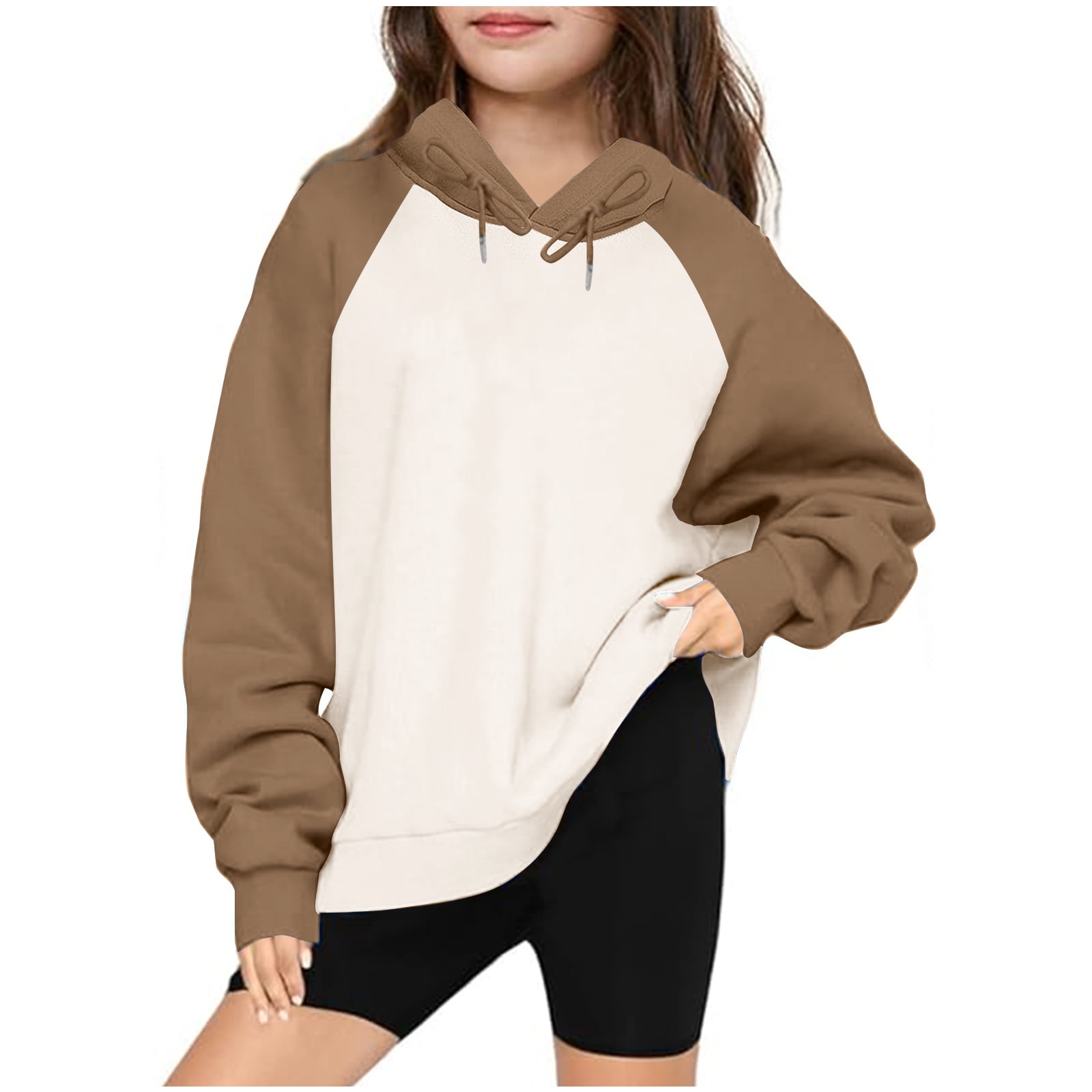 ZCFZJW Kids Long Sleeve Hooded Pullover Sweatshirts Cute Color ...