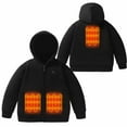 thumbnail image 1 of ZCFZJW Kids Winter Fleece Heated Jacket - Boys and Girls Heating Jackets Plush Thick Warm Hoodie Coat With 3 Heating Zones Thermal Heated Clothing for Skiing 11-12 Years, 1 of 9