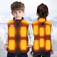 thumbnail image 1 of ZCFZJW Kids Winter Heated Vest Windproof Lightweight Jacket for Boys Girls Winter Gift Cute Heart Pattern Print Sleeveless Full Zip up Thermal Body Warmer(Battery NOT Included) 8-9 Years, 1 of 10