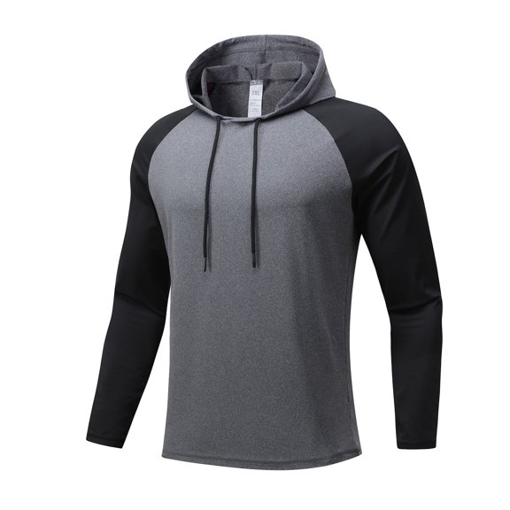 ZCFZJW Lightweight Pullover Sweatshirts for Men Big and Tall Regular Fit Casual Drawstring Raglan Long Sleeve Hooded Outwear Coat Trendy Hoodie Tops with Pockets Gray XXL