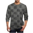 thumbnail image 1 of ZCFZJW Long Sleeve Shirts for Men Big and Tall Regular Fit Casual Fall Basic Crewneck Graphic T-Shirts Trendy Oversized Soft Cotton Pullover Tops Gray#01 M, 1 of 5