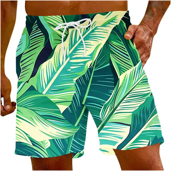 ZCFZJW Men Swim Trunks Drawstring Elastic Waist Quick Dry Beach Shorts with Pockets Swimwear Bathing Suits Big and Tall Regular Fit Casual Holiday Vacation Short Pants Multicolor#04 XXL