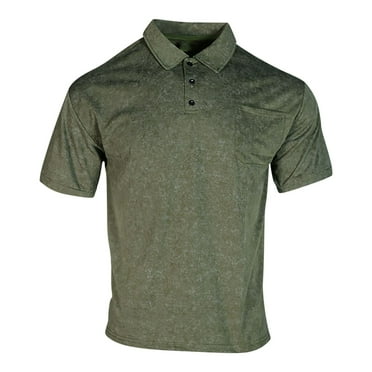 ZCFZJW Men's 2024 Classic Fit Casual Lightweight Short Sleeve Vintage Dual Tipped Collar Button Down V Neck Polo Shirt with Pocket Army Green L