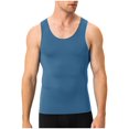 thumbnail image 1 of ZCFZJW Men's Athletic Compression Sleeveless Tank Top, Quick Dry Sports Running Basketball Workout Base Layer Tees Shirt Light Blue M, 1 of 4