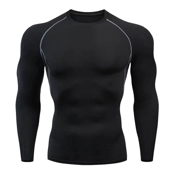 ZCFZJW Men's Athletic Shirts Long Sleeve Quick Dry Summer Slim Fit Basic Solid Color Running T-Shirt Workout Sports Gym Base Layer Tees Tops Multicolor XXXXL