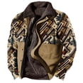thumbnail image 1 of ZCFZJW Men's Aztec Western Jackets Cowboy Winter Warm Sherpa Fleece Coats Retro Ethnic Vintage Casual Long Sleeve Open Front Cardigan Outweat Jacket with Pockets S, 1 of 2