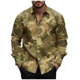 thumbnail image 1 of ZCFZJW Men's Camo Hawaiian Shirts Casual Long Sleeve Button Down Work Shirt for Men Beach Vacation Tees Shirts Party Dress Shirts Camouflage#04 S, 1 of 5
