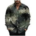 thumbnail image 1 of ZCFZJW Men's Camo Hawaiian Shirts Casual Long Sleeve Button Down Work Shirt for Men Beach Vacation Tees Shirts Party Dress Shirts Camouflage#05 XL, 1 of 5
