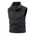 thumbnail image 1 of ZCFZJW Men's Casual Vest Lightweight Outdoor Work Photo Cargo Sleeveless Jacket for Hiking Travel with Zipper Pockets Black XXXXXL, 1 of 10