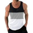thumbnail image 1 of ZCFZJW Men's Color Block Tank Top Workout Quick Dry Summer Sleeveless Gym Muscle Shirts Trendy Stretch Breathable Summer Swim Beach Tops Gray XXL, 1 of 6