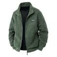 thumbnail image 1 of ZCFZJW Men's Corduroy Jacket Sherpa Fleece Lined Jackets Warm Winter Full Zip up Long Sleeve Trucker Work Casual Hiking Coat with Pockets Army Green XXL, 1 of 10