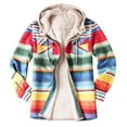 thumbnail image 1 of ZCFZJW Men's Cotton Plaid Flannel Shirts Jacket Fleece Lined Jackets Sherpa Button Down Outdoor Plush Thicnk Warm Coat with Hood for Men Multicolor M, 1 of 6