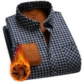 thumbnail image 1 of ZCFZJW Men's Cotton Sherpa Lined Button Down Flannel Shirt Jacket Fall Winter Thermal Warm Long Sleeve Plaid Soft Outdoor Flannel Jacket Shirt with Pockets New-Yellow#02 XL, 1 of 6