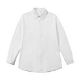 thumbnail image 1 of ZCFZJW Men's Cotton Shirt Solid Casual Button Down Collar Shirts Big and Tall Regular Fit Long Sleeve Dress Work Business Shirts with Pocket White XXXXXL, 1 of 2
