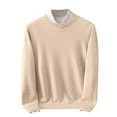 thumbnail image 1 of ZCFZJW Men's Crew Neck Sweater Slim Fit Lightweight Solid Color Long Sleeve Sweatshirts Knitted Pullover for Casual Or Dressy Wear XXL, 1 of 7