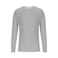 thumbnail image 1 of ZCFZJW Men's Crewneck Pullover Sweater Fall Lightweight Casual Waffle Textured T-Shirs Long Sleeve Cable Knit Sweater Tops Gray XL, 1 of 5