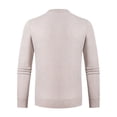 thumbnail image 1 of ZCFZJW Men's Crewneck Sweater Soft Casual Sweaters for Men Classic Pullover Sweaters with Ribbing Edge Trendy Oversized Long Sleeve Knitwear Shirts Khaki XXXXL, 1 of 8