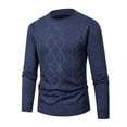 thumbnail image 1 of ZCFZJW Men's Crewneck Sweater Soft Casual Sweaters for Men Classic Pullover Sweaters with Ribbing Edge Trendy Oversized Long Sleeve Knitwear Shirts Navy XXXXL, 1 of 4