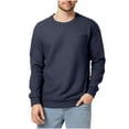 thumbnail image 1 of ZCFZJW Men's Crewneck Sweatshirt Lightweight Casual Long Sleeve Sweat Shirts Athletic Fleece Basic Pullover Shirts with Pockets Navy XXL, 1 of 6