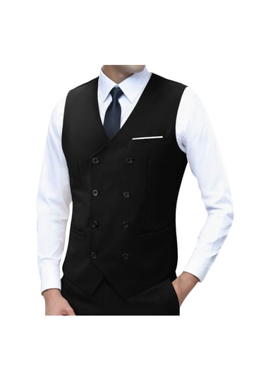 Big and Tall Suit Vests in Big and Tall Suits | Black - Walmart.com